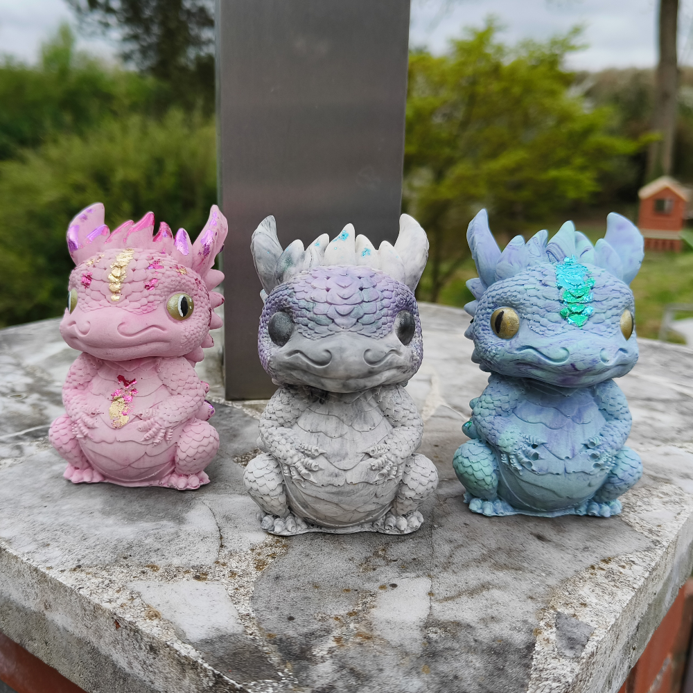 Dragons en jesmonite par Melissanacrea
