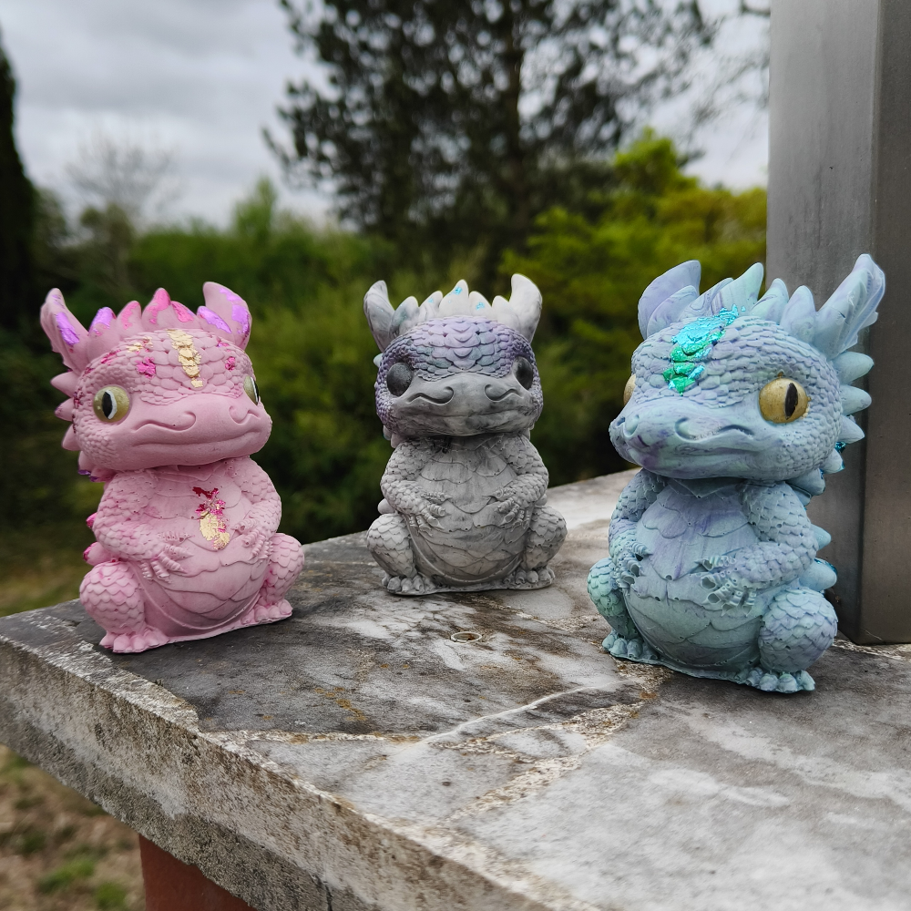 Dragons en jesmonite par Melissanacrea
