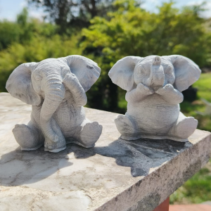 Eléphants en jesmonite par melissana crea