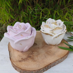 Boîtes rose à bijoux en jesmonite par melissanacrea