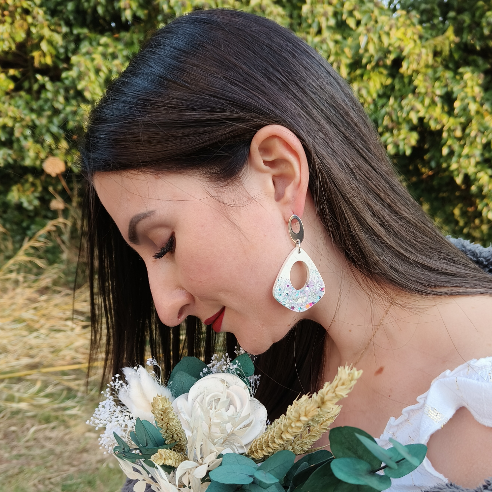 Boucle d'oreille Ovaline grande licorne par melissanacrea