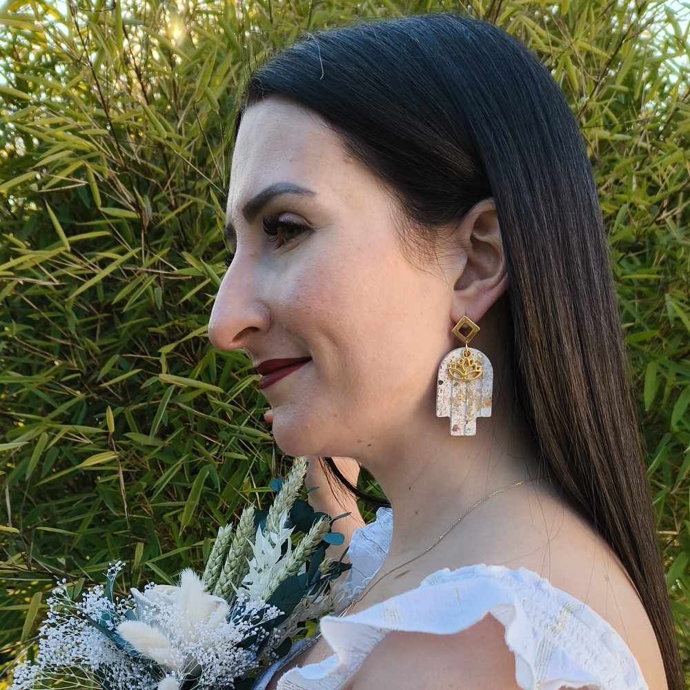 Boucle d'oreille Kamala or et or par melissanacrea