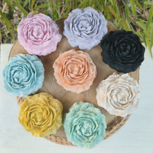 Pivoines aromatiques en jesmonite par melissanacrea