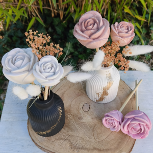 Bouquets de roses éternelles en jesmonite par melissana crea