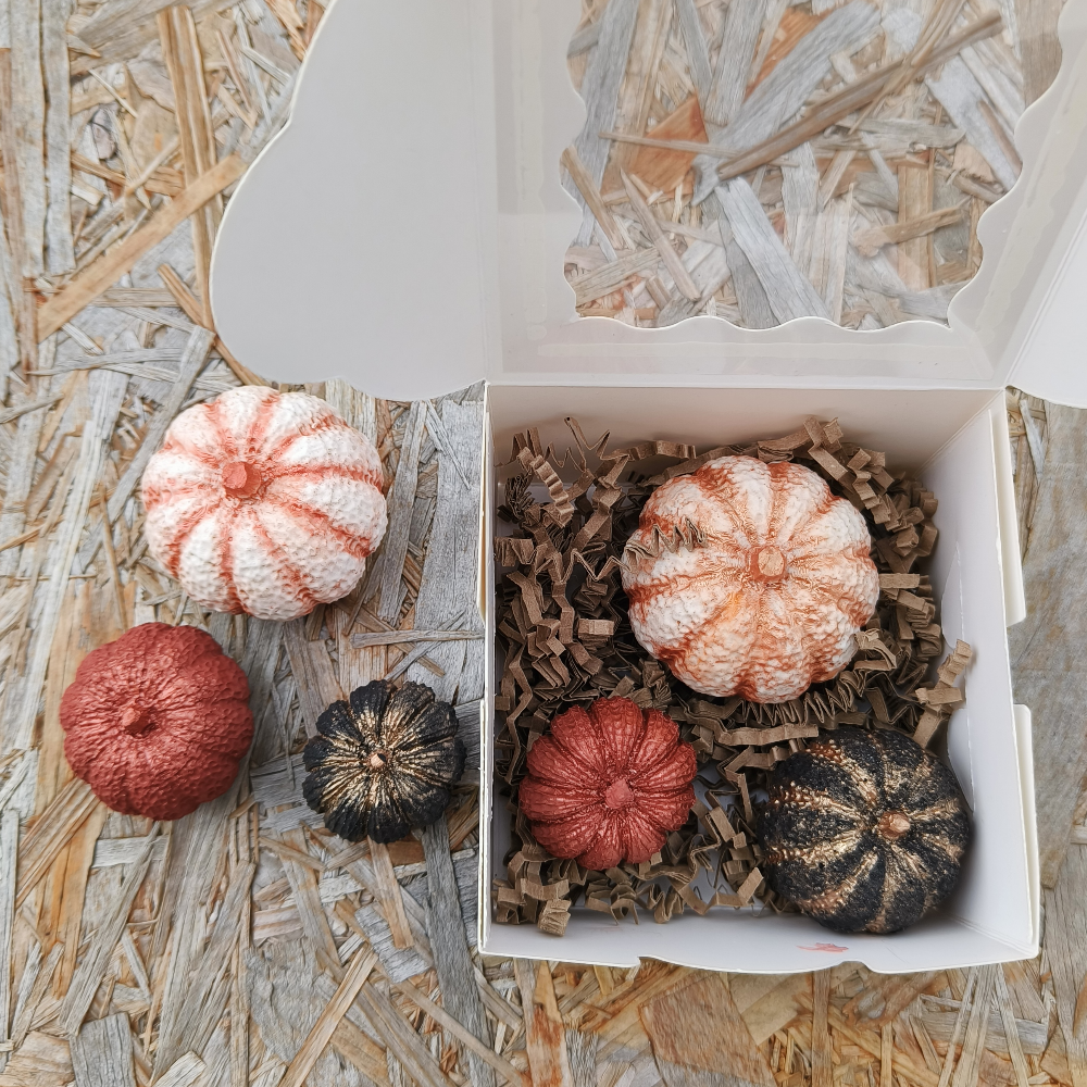 Coffret 3 figurine citrouilles en jesmonite par Mélissanacréa