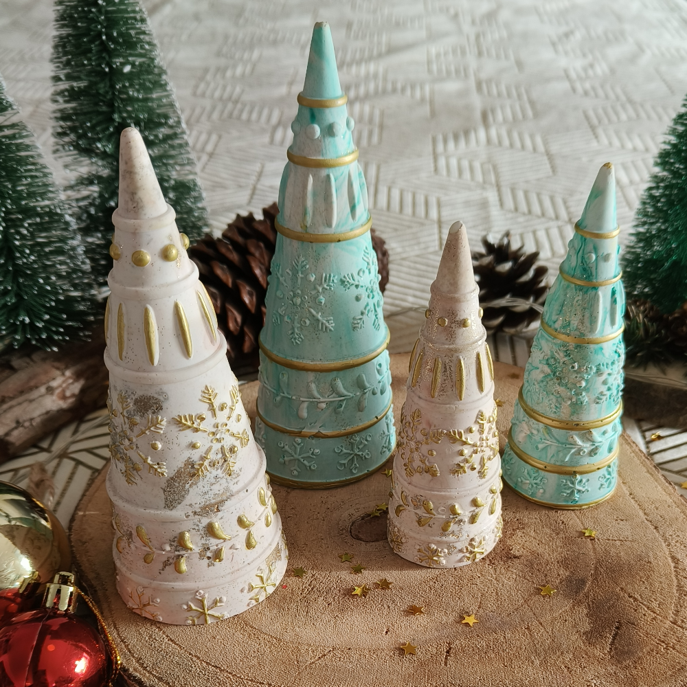 Lot de 2 sapins de Noël par Mélissanacréa