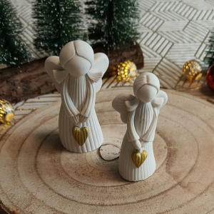 Duo d'anges en jesmonite par mélissanacréa