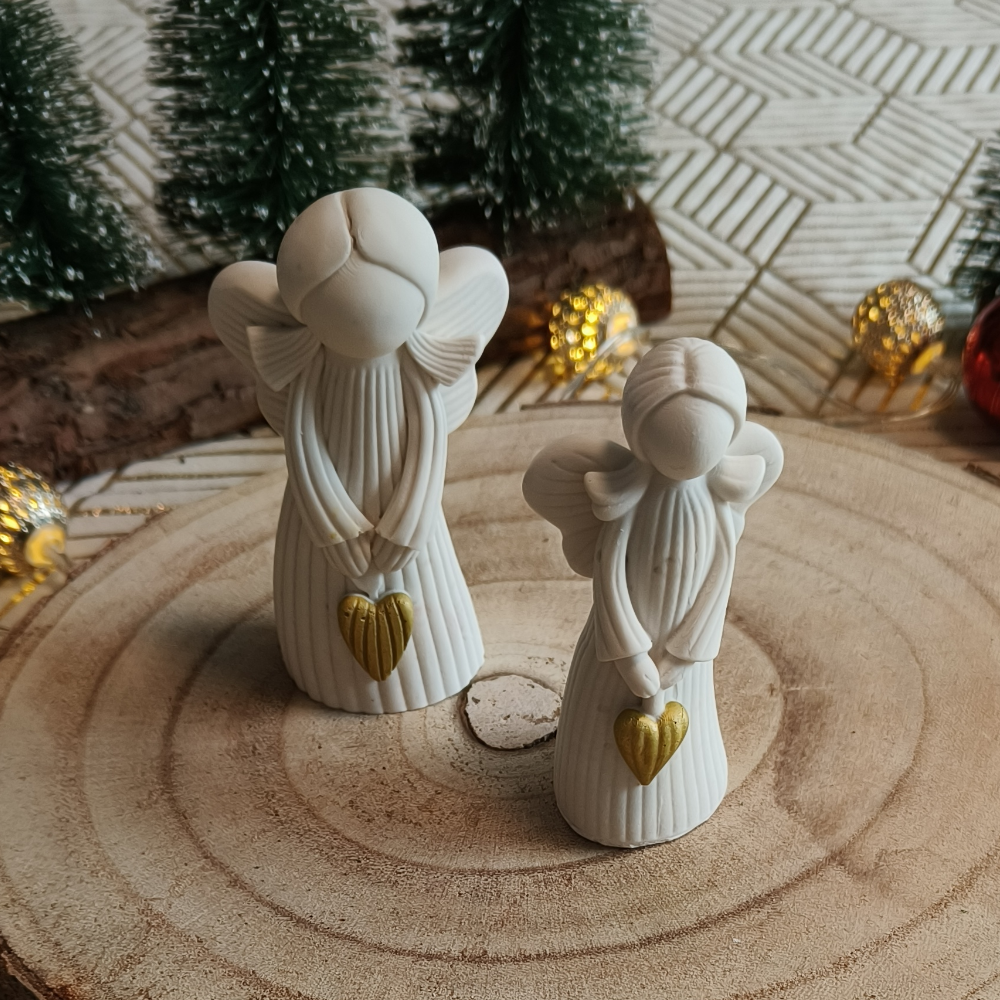 Duo d'anges en jesmonite par mélissanacréa